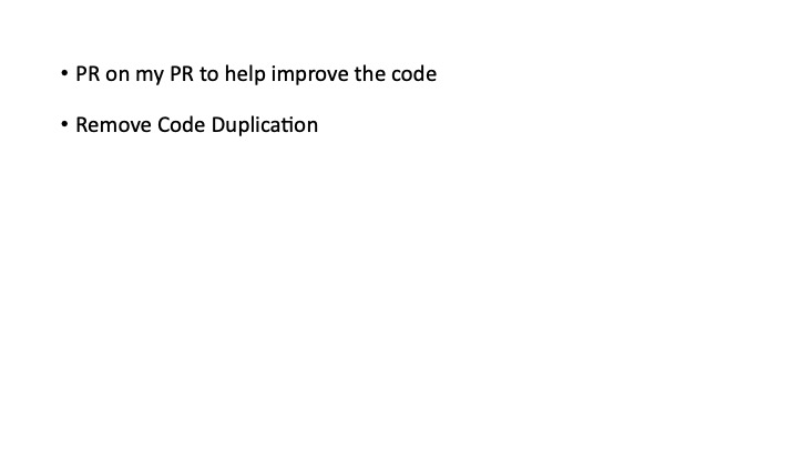 * PR on my PR to help improve the code
* Remove Code Duplication
