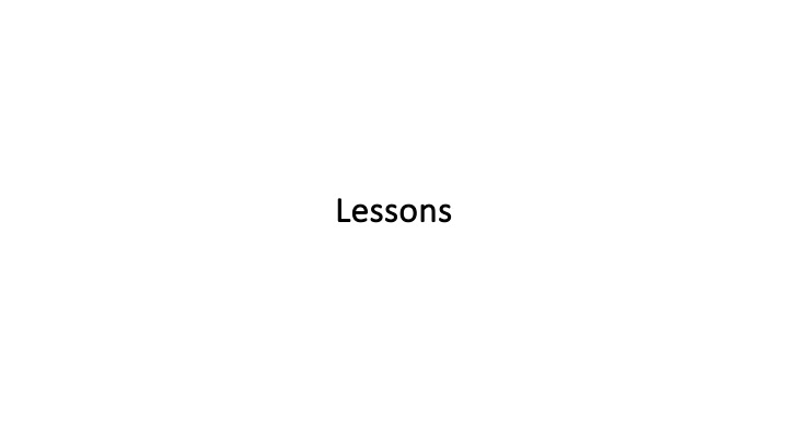 Lessons