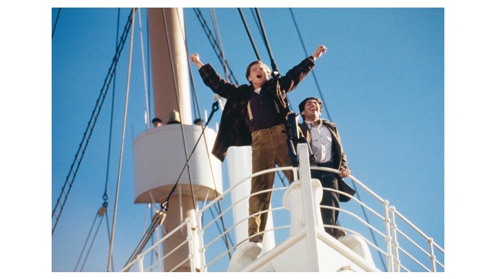 Image of Leonardo Dicaprio as Jack from James Cameron's 1997 file Titanic 