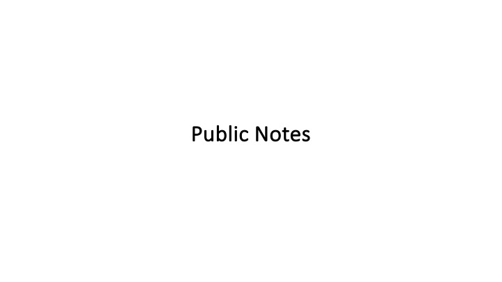Public Notes
